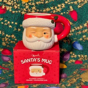 Winking Santa Handled Tiki Mug Miracle Holiday Pop Up Bar New In Box Christmas